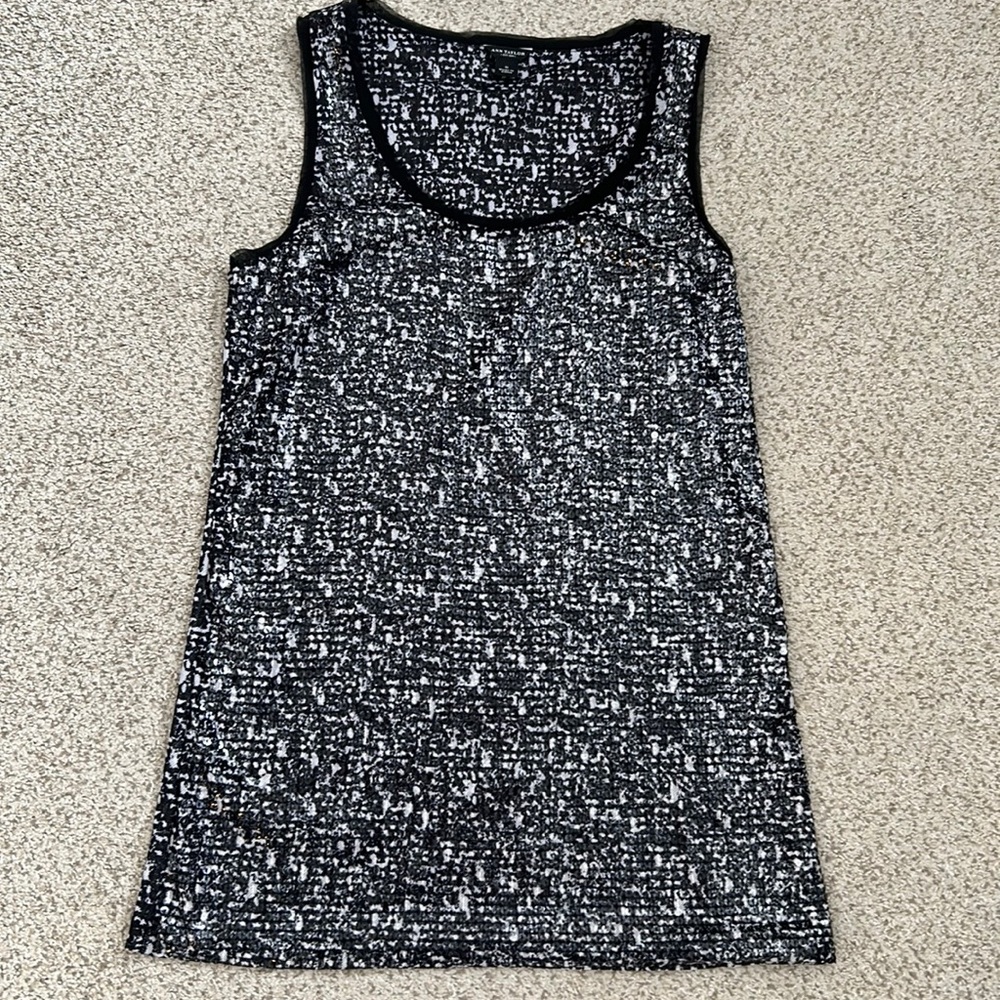 Ann Taylor Sleeveless Sequin Top, Small